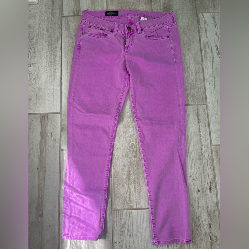 J. Crew toothpick-Purple Jeans